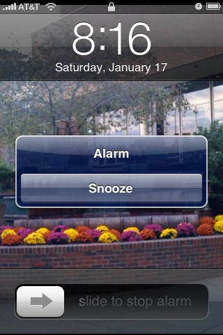 Alarm screencap